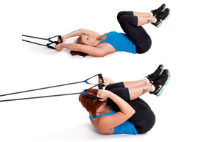 Resistance Band Pull-Over Crunch