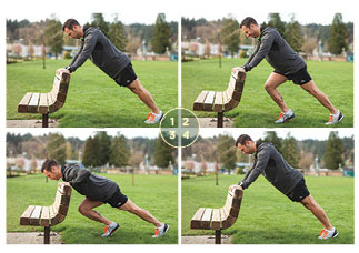 Alternating Lunge and Push-up