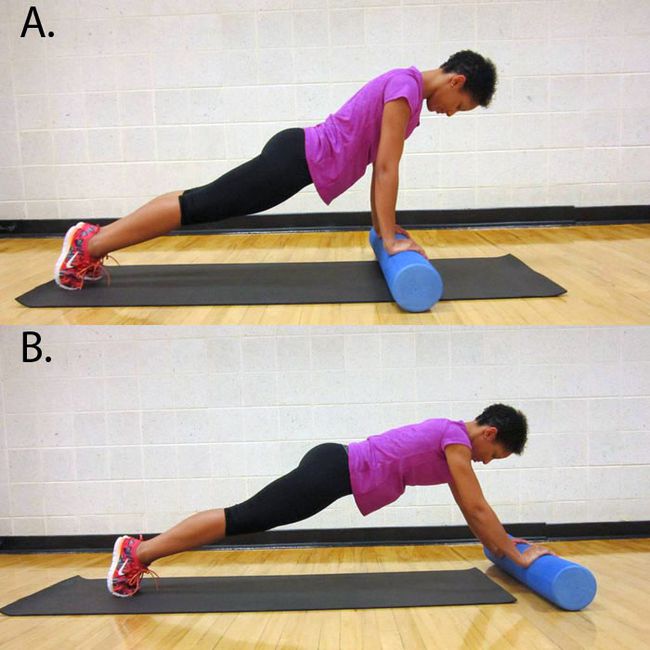 Outstretched Plank with Foam Roller