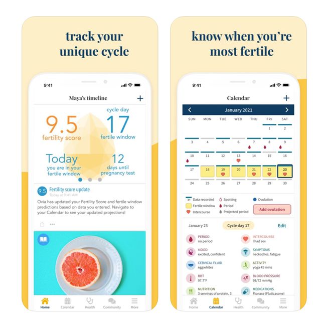 Ovia Fertility & Cycle Tracker-Ovulation-Apps