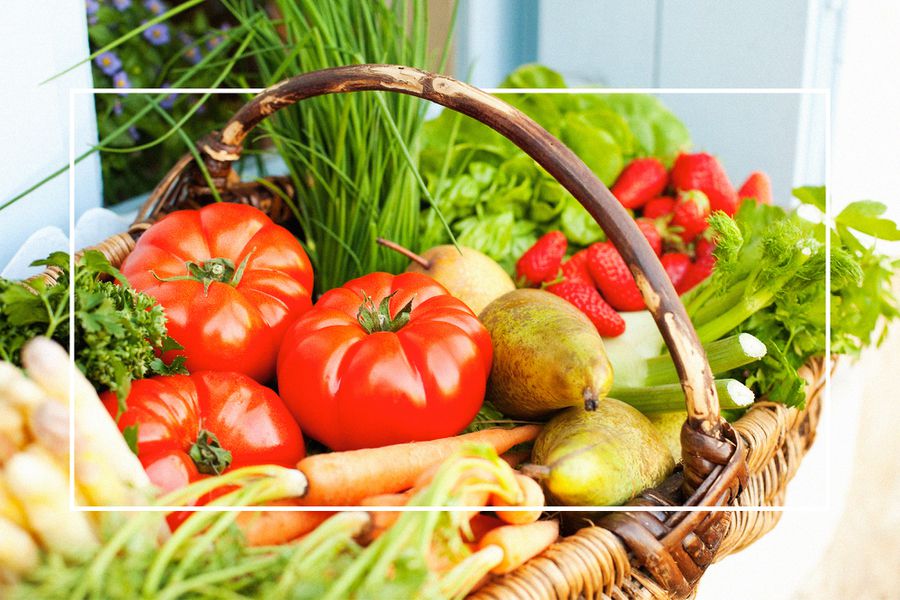 Basket of Fruits and Vegetables