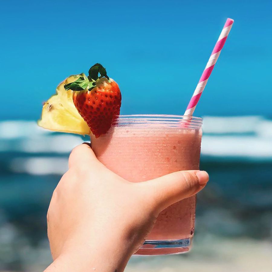 Woman Holding a Smoothie