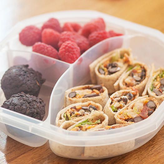 Vegetarian Taco Wraps bento box idea