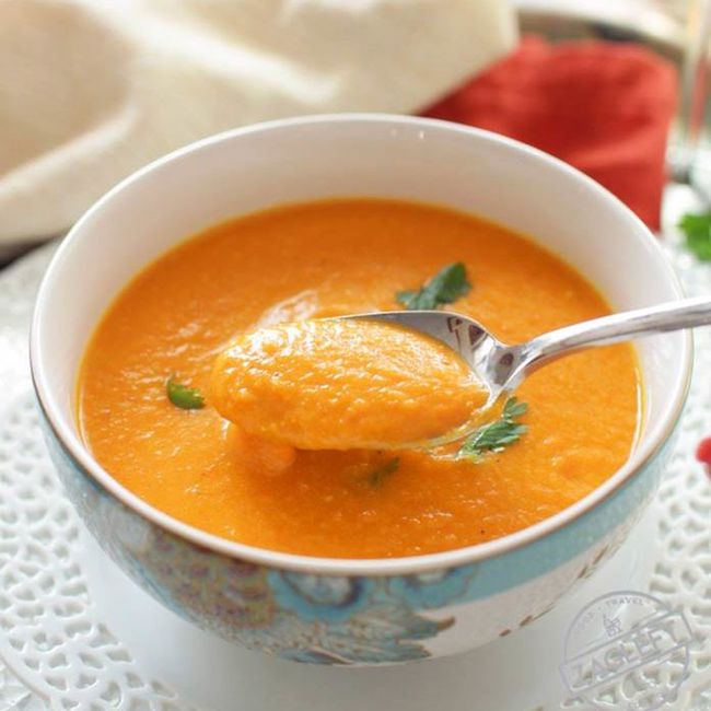 Curried Carrot Soup for One