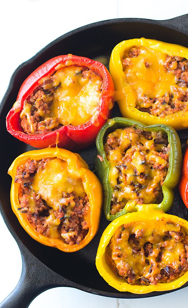 Ground Turkey Stuffed Peppers