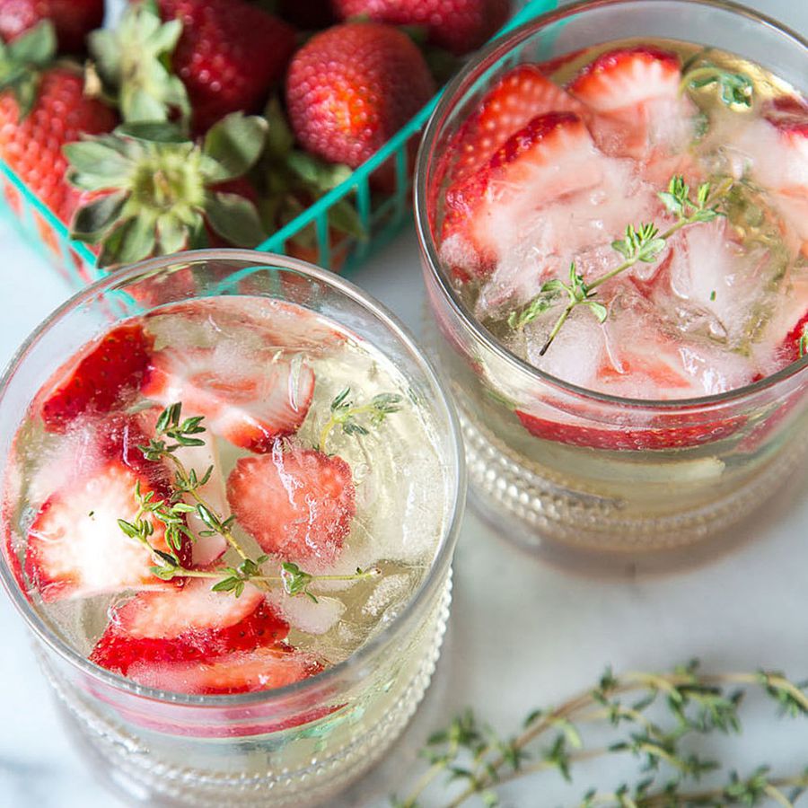 low-alcohol low-abv strawberry spritzer cocktail