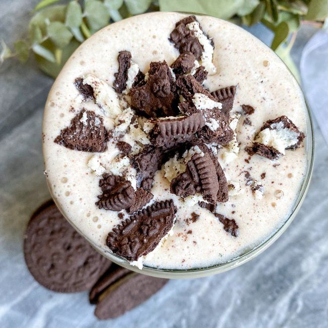 Cookies and cream protein shake